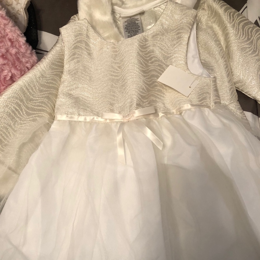 Brand new with tags- Toddler girls dress + peacoat